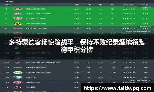 多特蒙德客场惊险战平，保持不败纪录继续领跑德甲积分榜