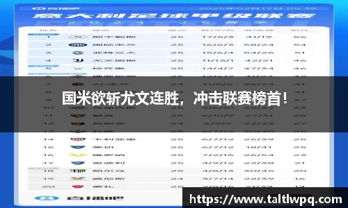 国米欲斩尤文连胜，冲击联赛榜首！