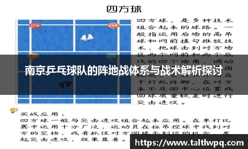 南京乒乓球队的阵地战体系与战术解析探讨